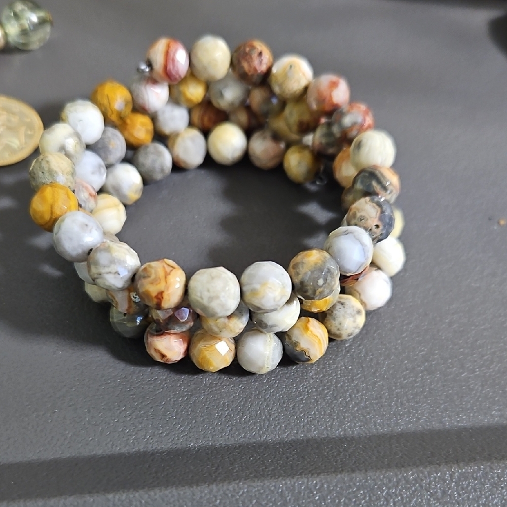 Multicolor Gemstone Beaded Memory Bracelet